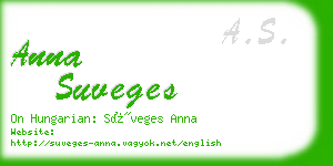 anna suveges business card
